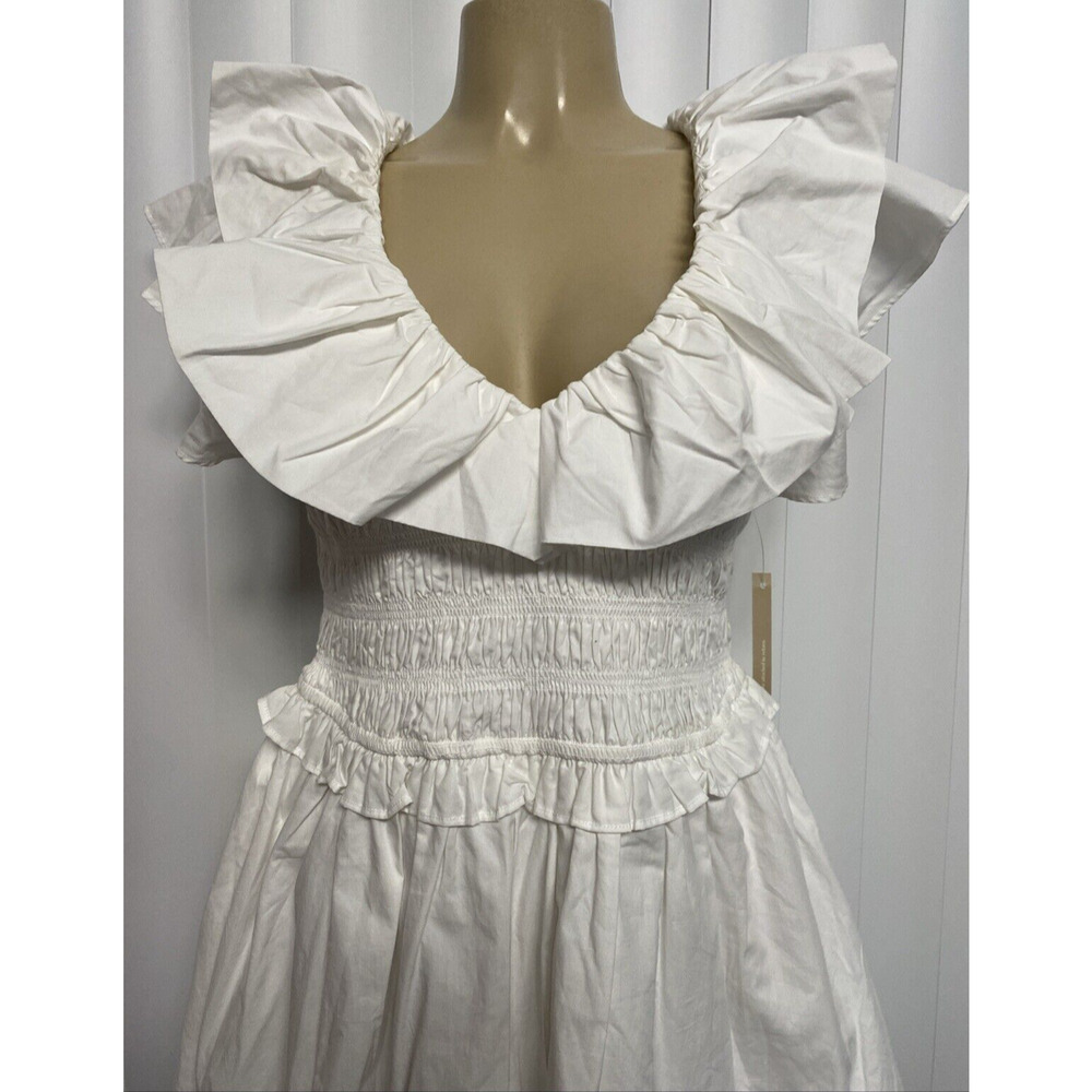 Cleobella White Ruffled Mini Dress - Picture 4 of 9